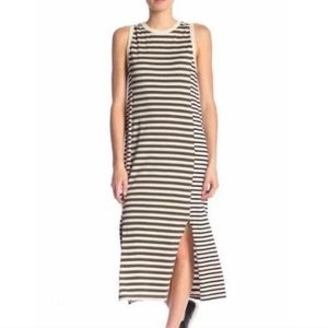 Current/Elliott Striped Sleeveless Maxi Dress Size 2 (Medium)